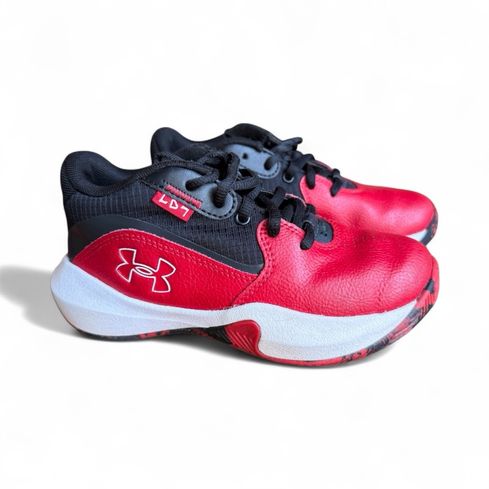 Under Armour Kids Red & Black Sneakers Size 13K